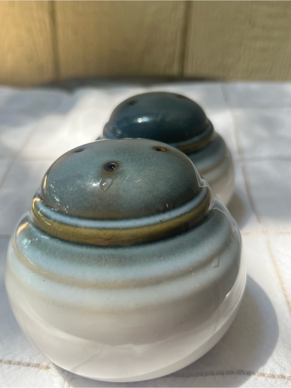 Noritake Sorcerer Stoneware Salt & Pepper Set no stoppers #8620